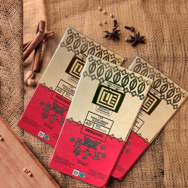 

LILE CHOCOLATE Sumatra Milk Chocolate 48% Rendang Bar 70gr