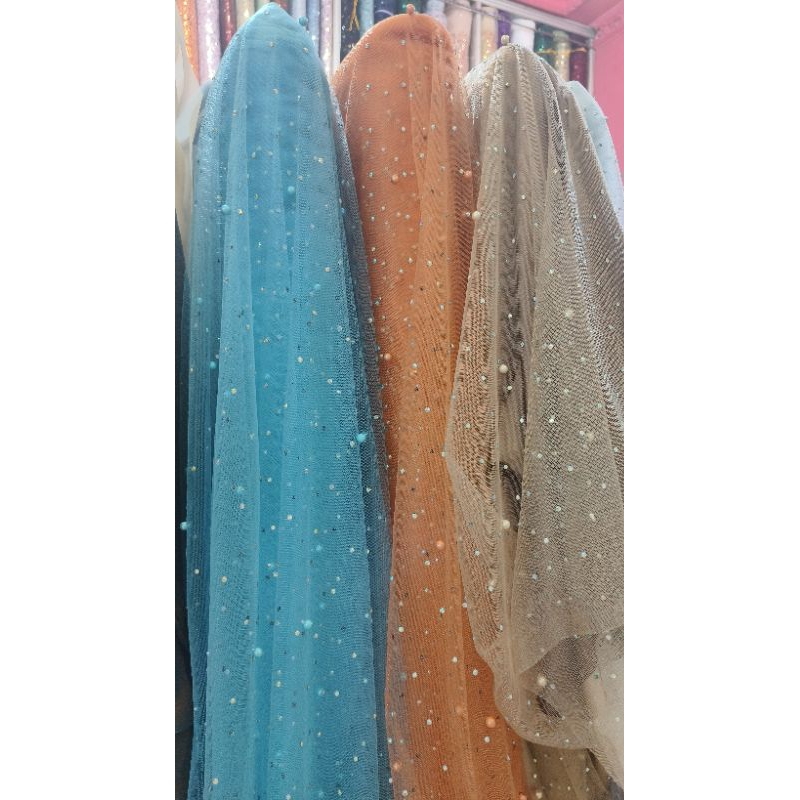 Tile Polos Mutiara Swarovski | Tulle Polos Swaroski Mutiara