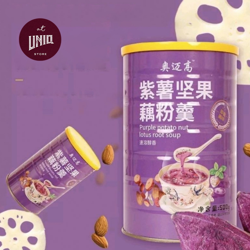 

Oufen lotus root powder akar teratai Varian Ubi ungu extra collagen