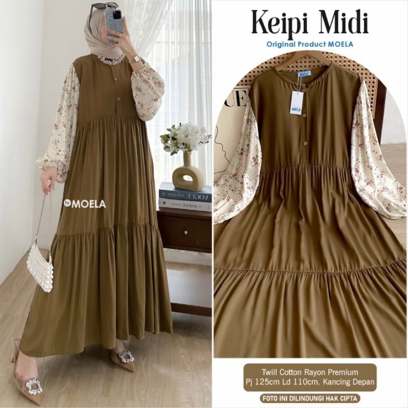 Keipi midi dress by : moela original