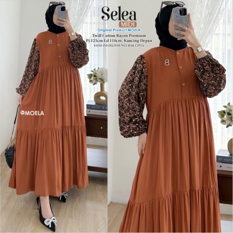 Selea midi dress by moela original