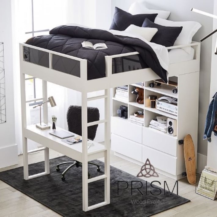 BB-07 Ranjang susun ranjang tingkat kayu bunk bed dipan divan tempat tidur kayu minimalis