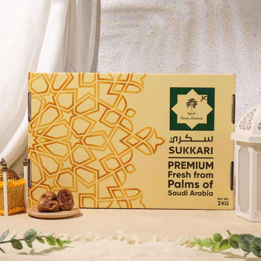 

Kurma Sukkari Tamar Madinah Dry Premium 2 Box - 6Kg