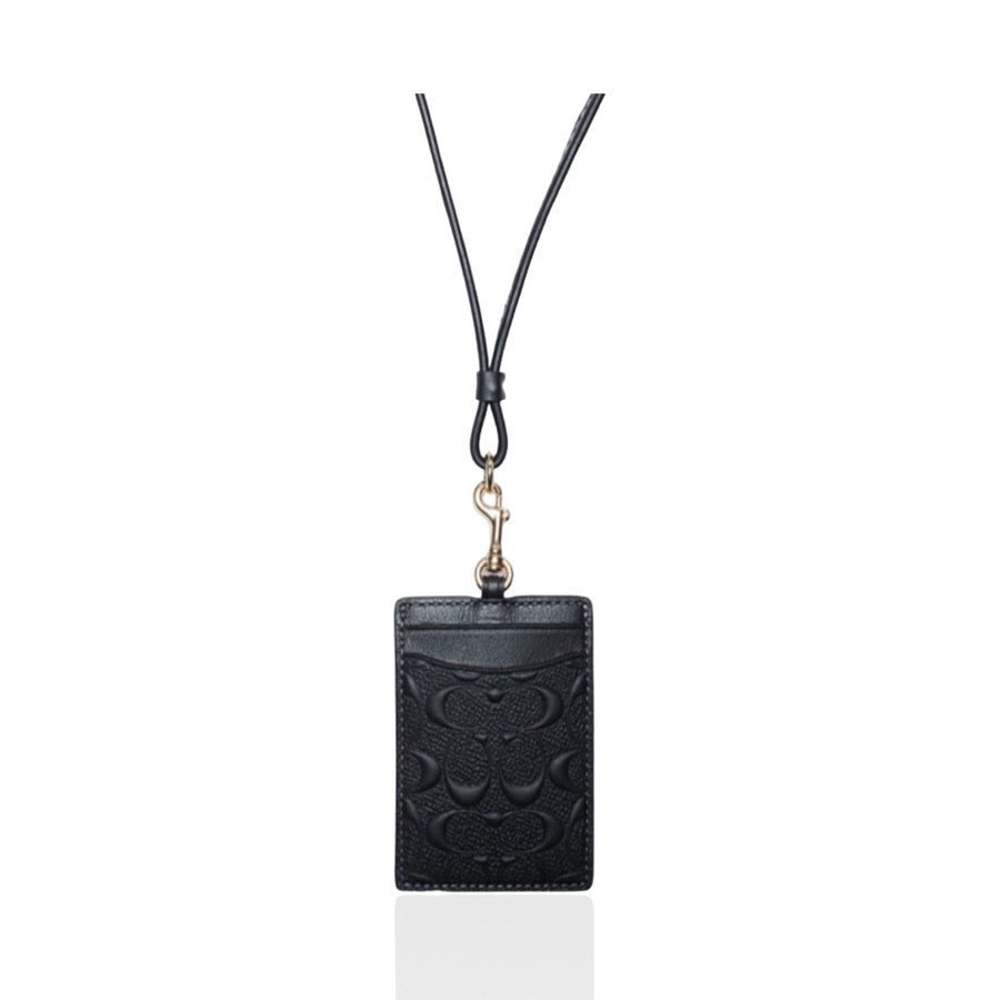 

ID LANYARD CH TAG Signature Embossed Black Leather
