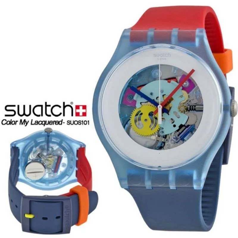 JAM TANGAN WANITA SWATCH SUOS101 COLOR MY LACQUERED ORIGINAL