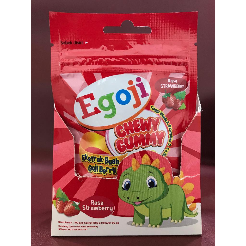 

Egoji Chewy Gummy Strawberry 20G - Permen Egoji Rasa Strawberry