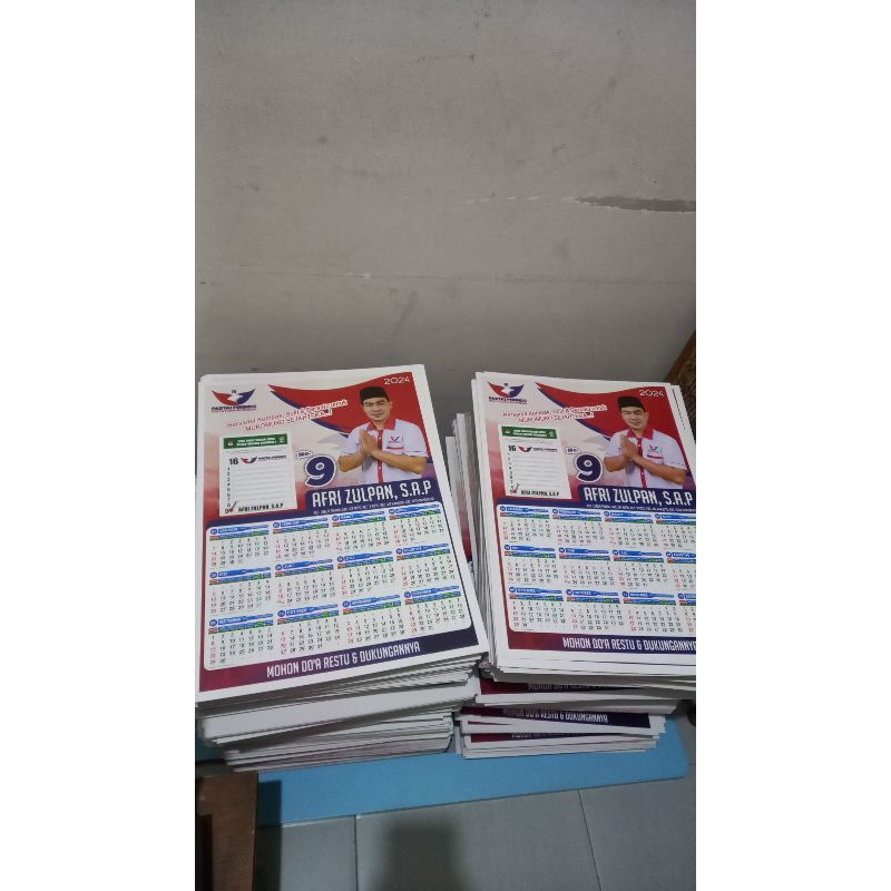 

500 PCS CETAK KALENDER DINDING PARTAI/ CUSTOM 2025 DUPLEX 250GSM GROSIR MURAH BANDUNG PERCETAKAN LAMGSUNG