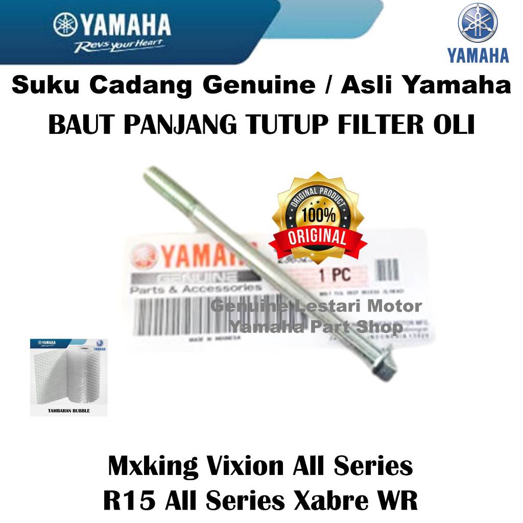 Baut Panjang Tutup Filter Oli Mx King MxKing Vixion Xabre Wr R15 Asli Yamaha Surabaya