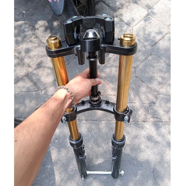 sok shock depan ninja pnp yamaha Rx king as gold