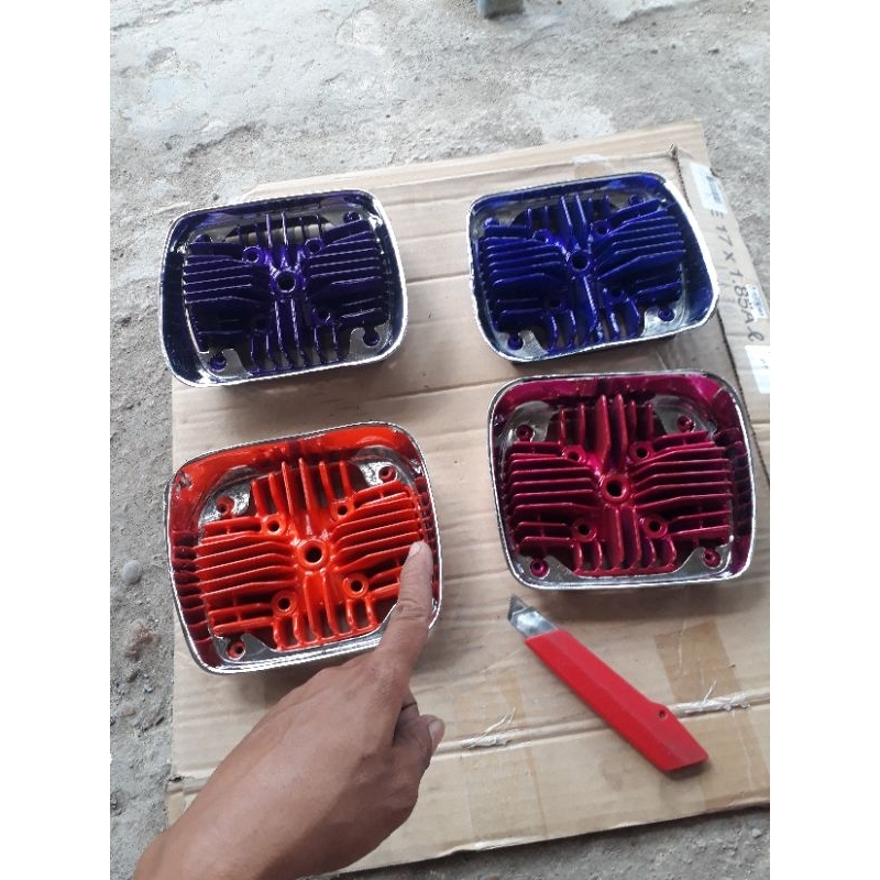 KOP HEAD YAMAHA ALFA SIGMA FORCE 1 FIZ R ORIGINAL REPAINT ULANG WARNA ORANGE METALIK