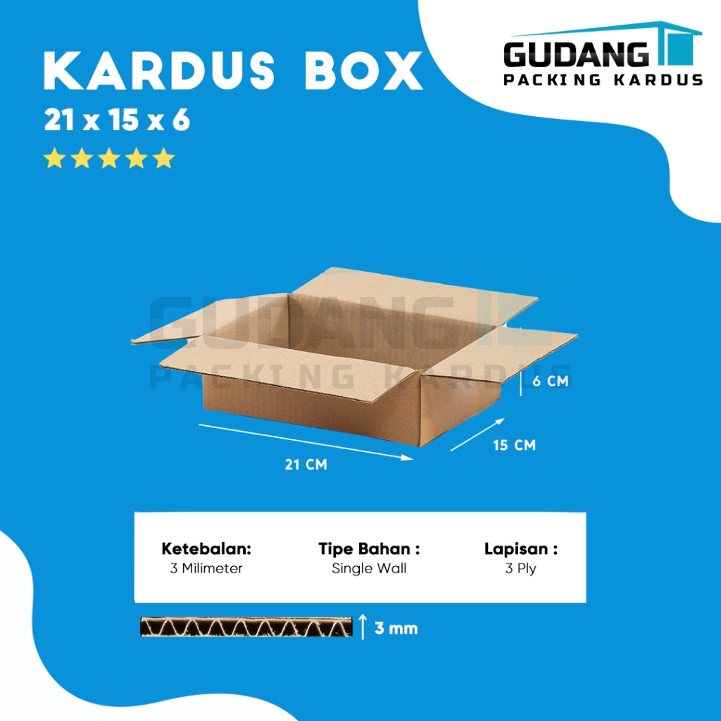

Packing Kardus Karton Box Pindahan 21cm x 15cm x 6cm Box Polos