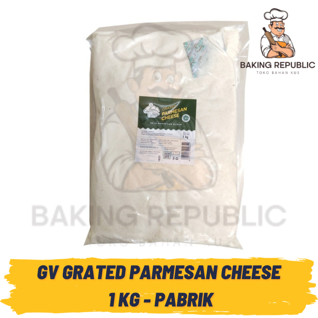 

GREEN VALLEY GRATED PARMESAN CHEESE | 200 GR | 500 GR | 1 KG KEMASAN PABRIK