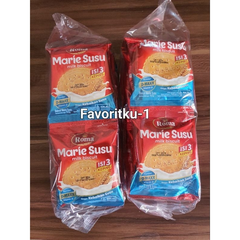 

Roma Marie Susu D-Maxx, Biskuit Marie Susu. 1 Renteng Isi 10 Bungkus