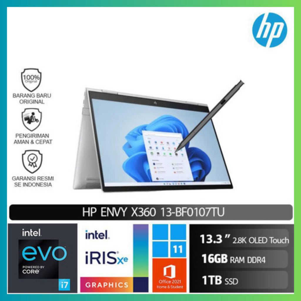 HP ENVY X360 13-bf0107TU i7-1250U 16G 1TB 13.3" OLED TOUCH OHS W11