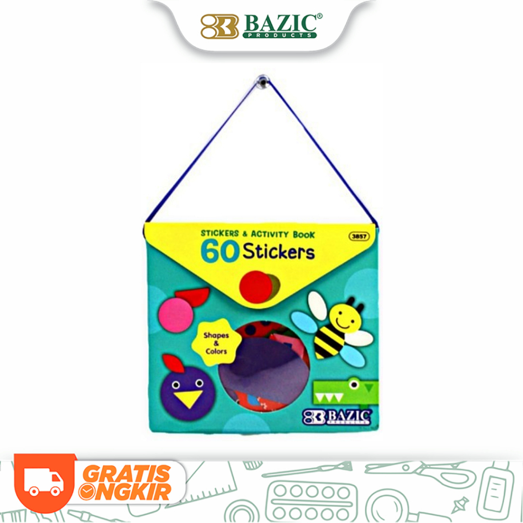 

Bazic Shapes And Colors Series Assorted Sticker 60 pcs - Buku Stiker Anak