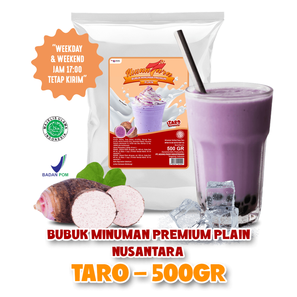 

Bubuk Minuman Premium Rasa Taro 500Gr / Taro TANPA GULA - NUSANTARA POWDER - NUSANTARA