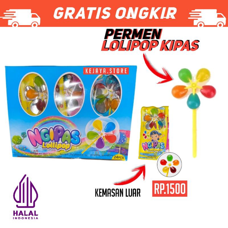 

Permen Lolipop Ngipas/Kipas Aneka Rasa Buah