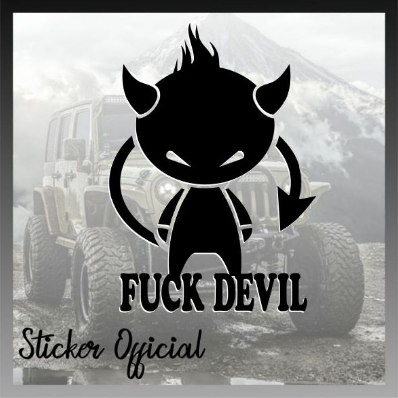 

stiker #64, sticker devil lucu, cutting sticker