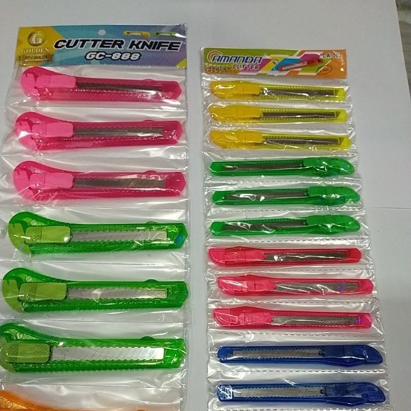 

pisau cutter bening 12 pcs sangat tajam asli