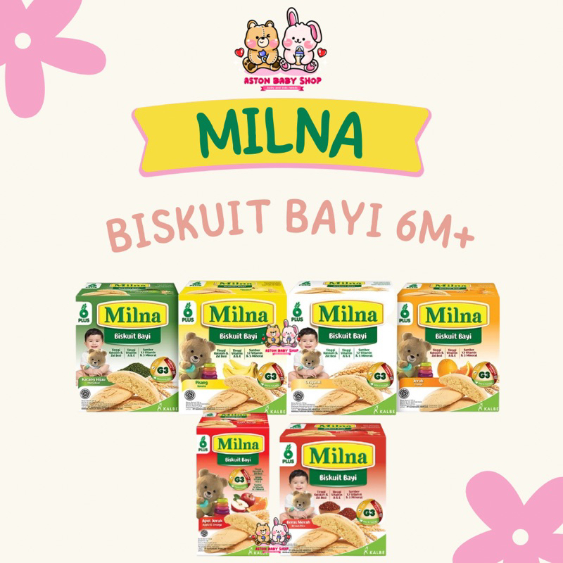 Milna Biskuit Bayi 6 Bulan Ke Atas Snack Cemilan Bayi 6m+