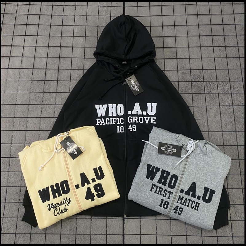 Jaket WHO.AU California Zipper Pria / Hoodie WHO AU California Pria Wanita Premium High Quality Terb