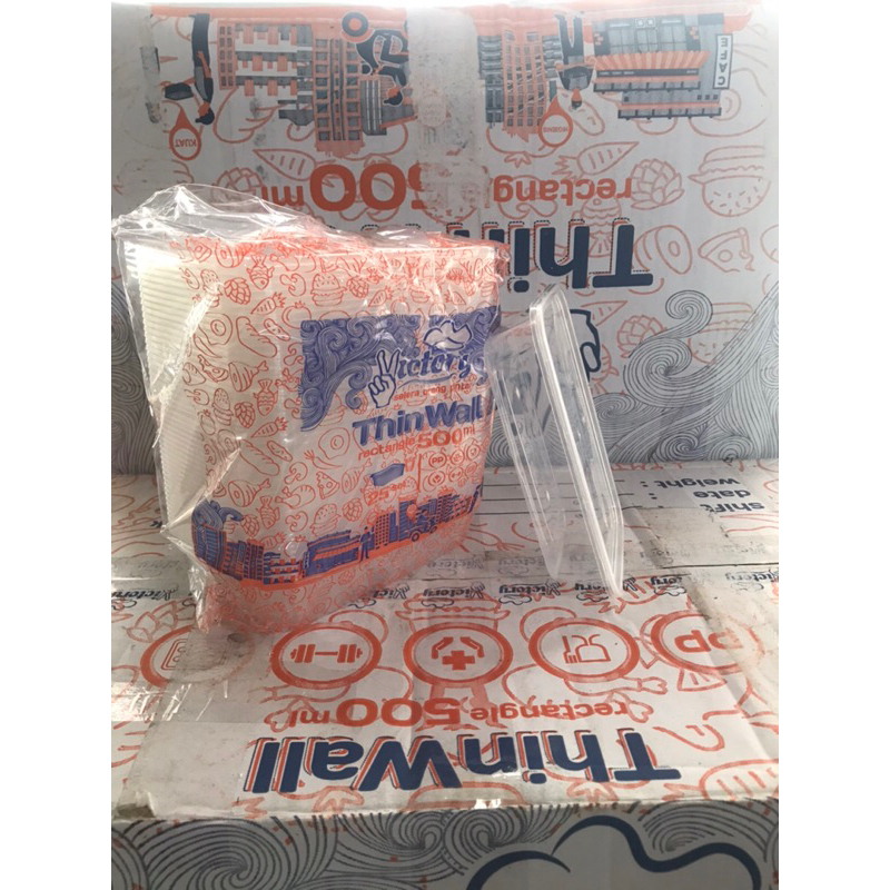 thinwall kotak makan victory 500ml - 1000ml