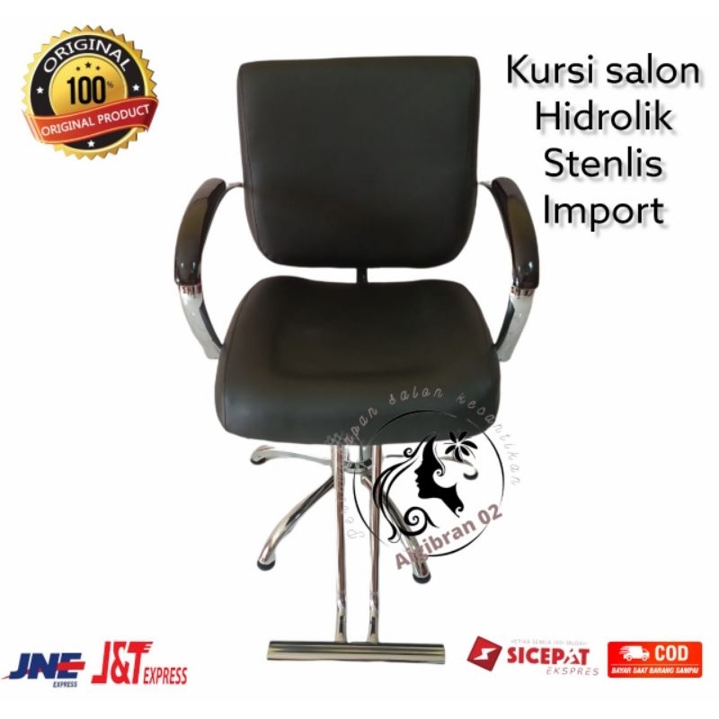 Kursi Salon Hidrolik Stenlis/Kursi Barber Shop/Kursi Pangkas/Kursi Creambath/Kursi Mek,ap