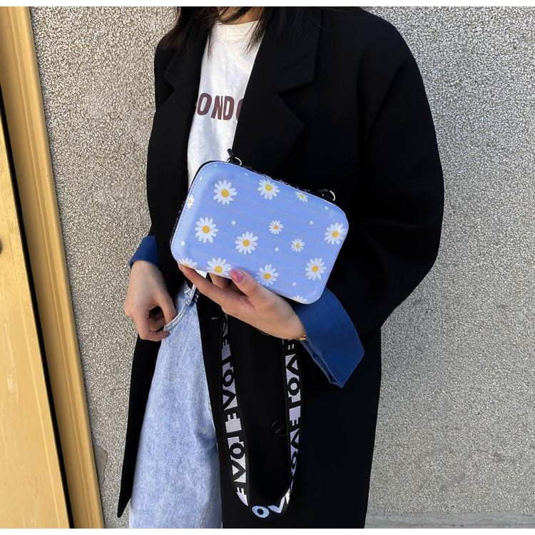 SPDM-313 TAS SELEMPANG WANITA KOPER MINI KECIL TALI LEBAR SLING BAG REMAJA KEKINIAN KOREA BATAM