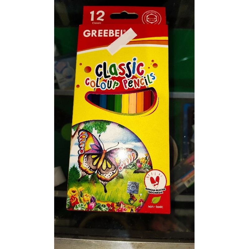 

Pensil Warna Greebel Panjang 12 Warna Classic