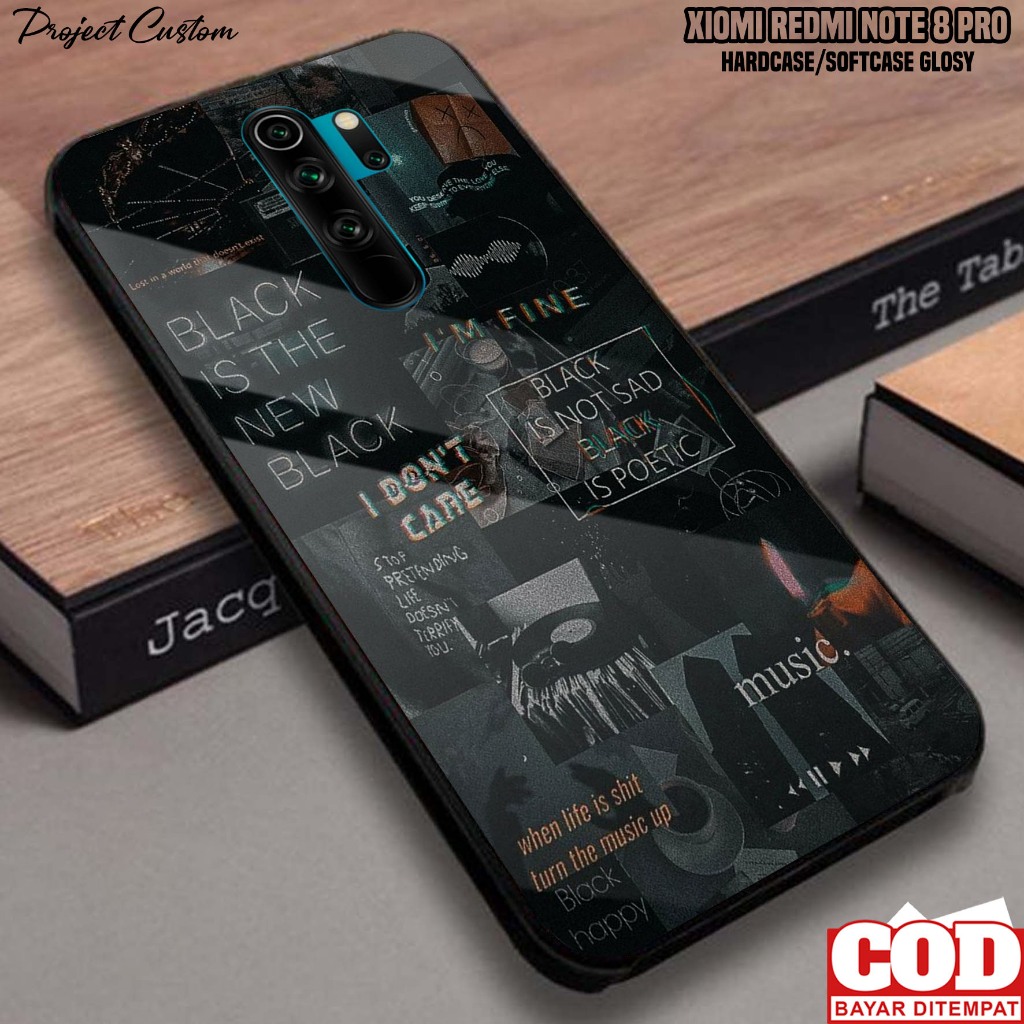 Case Xiaomi Redmi Note 8 Pro - Casing Xiaomi Redmi Note 8 Pro [ AESHT ] Softcase Glass Kaca - Kesing