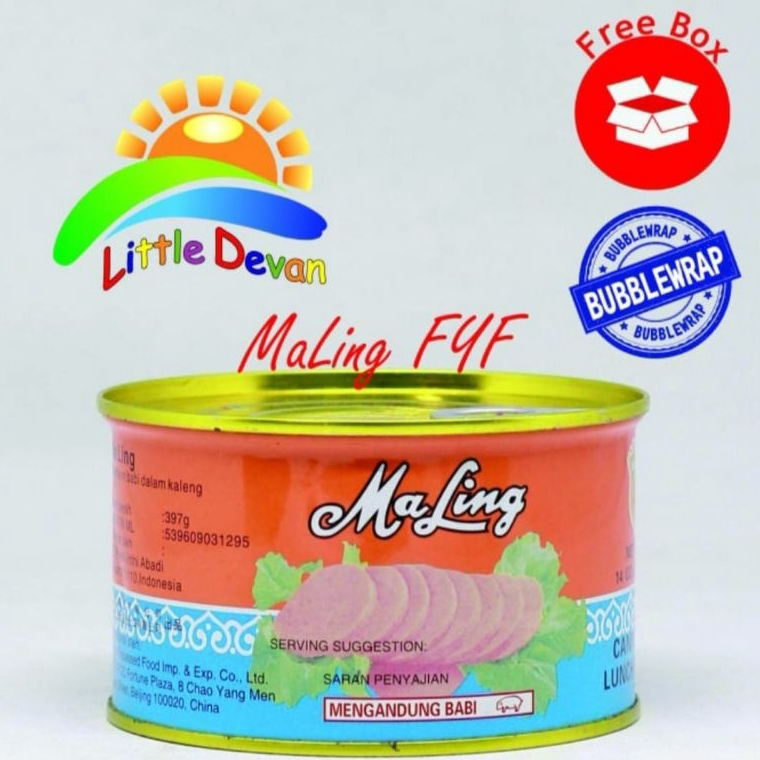 

ZPYX1654 Maling FYF Ham Daging babi / luncheon pork non halal 397gr