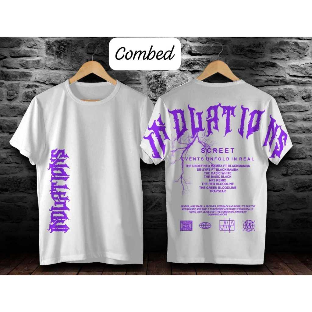 KAOS DISTRO KEREN INDUATION 2 WARNA / KAOS KATUN / BAJU COWOK KEREN / KAOS SAMURAI PEDANG SEKIRO PUT