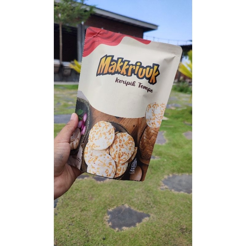 

MakKriuuk keripik tempe Tempe krispi kemasan pouch 100gr