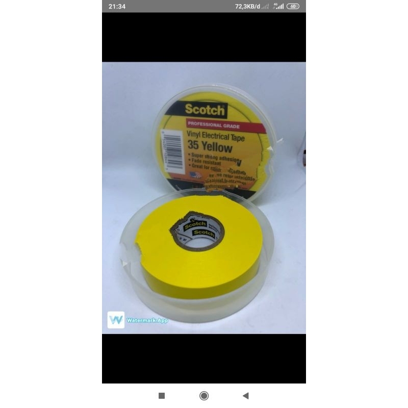 3M SCOTCH 35 VINYL TAPE KUNING