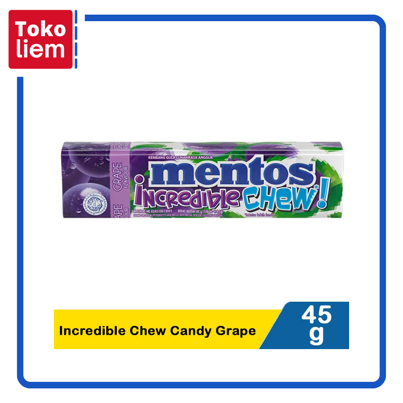 

Mentos Incredible Chew Candy Grape 45G