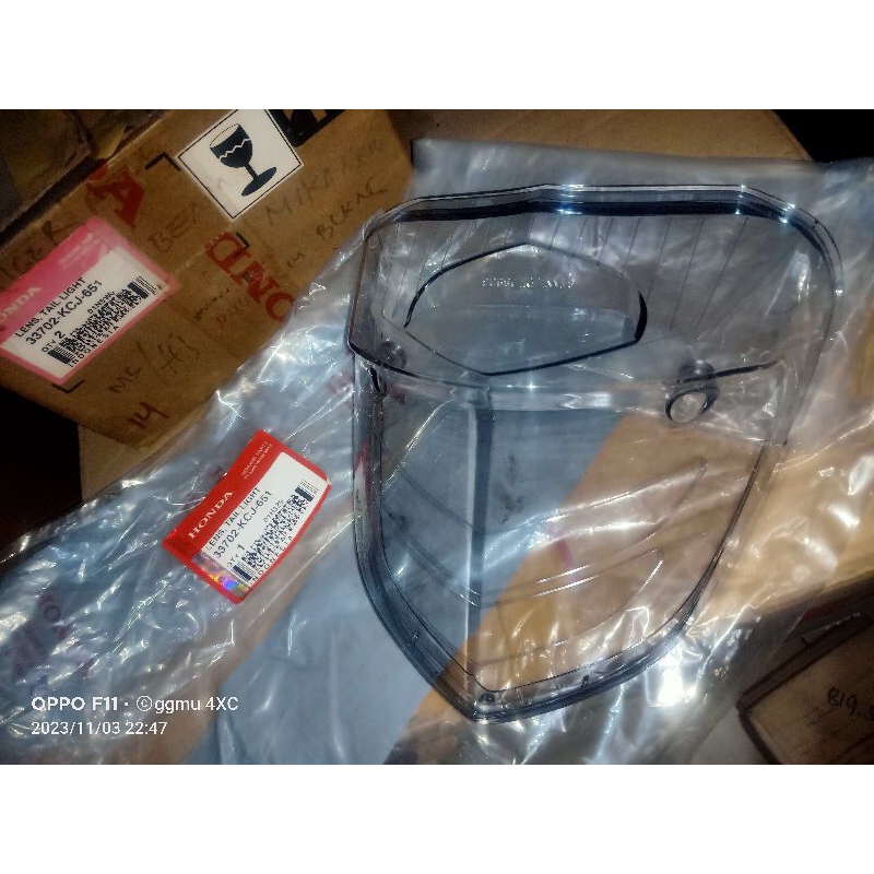 mika kaca stoplamp lampu belakang bening honda tiger revo tirev pece led original ahm honda 33702-kc