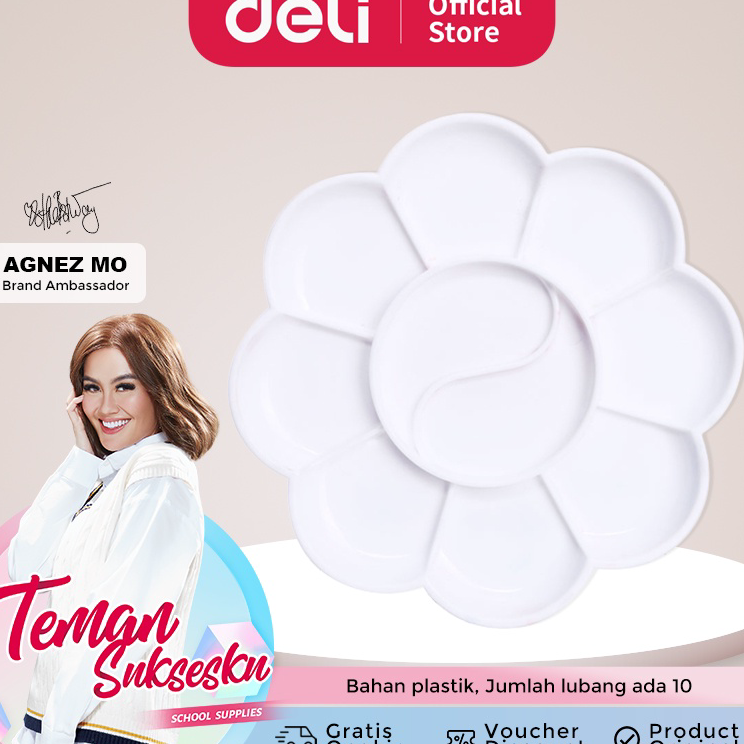 

Dijual Murah Deli Palet Cat Air / Wadah Cat Air ukuran 13,7cm terdiri dari 10 lubang 9402 Buruan Beli