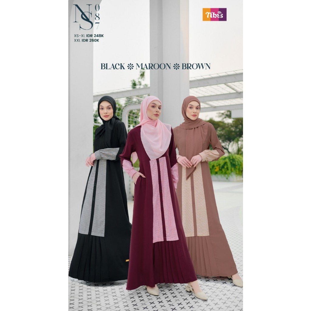 TERBARU GAMIS POLOS NIBRAS NS 087 | GAMIS NIBRAS 2023