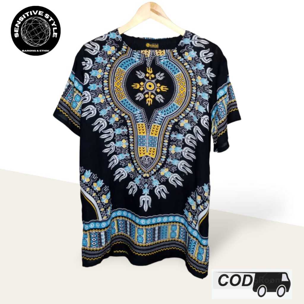 Terlaris baju kaos dashiki/ baju bangkok / baju kaos uje random thailand / kaos santai pria wanita