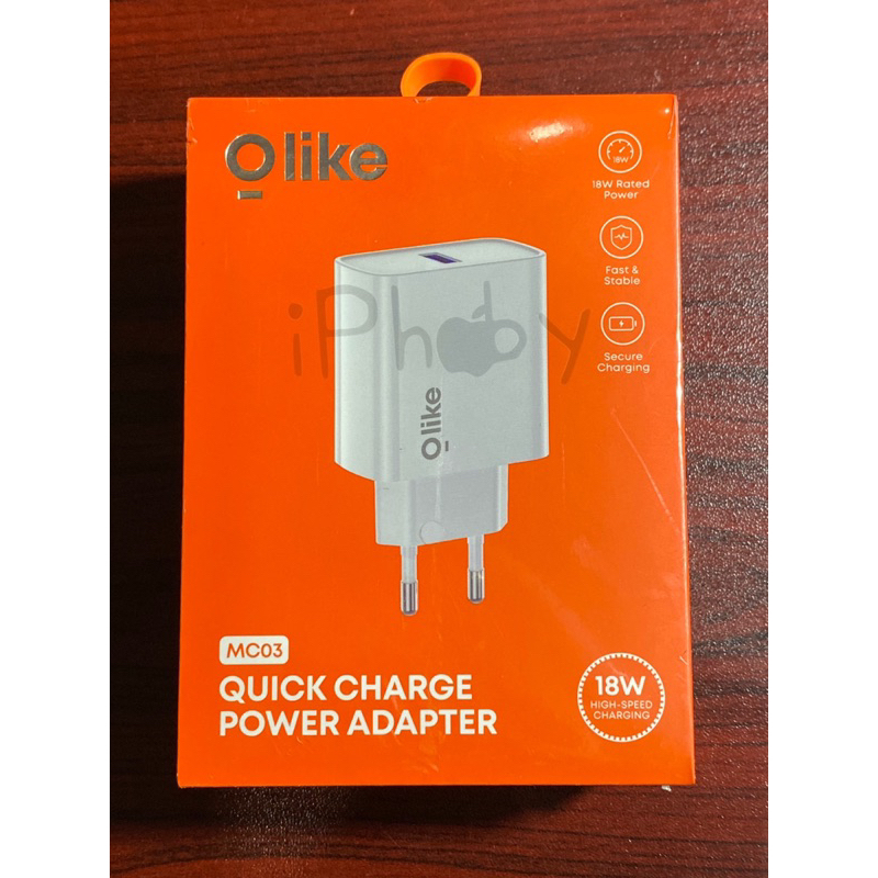 kepala charger iphone kepala adaptor iphone FAST CHARGING Olike 18 watt 3A BAGUS dan MURAH