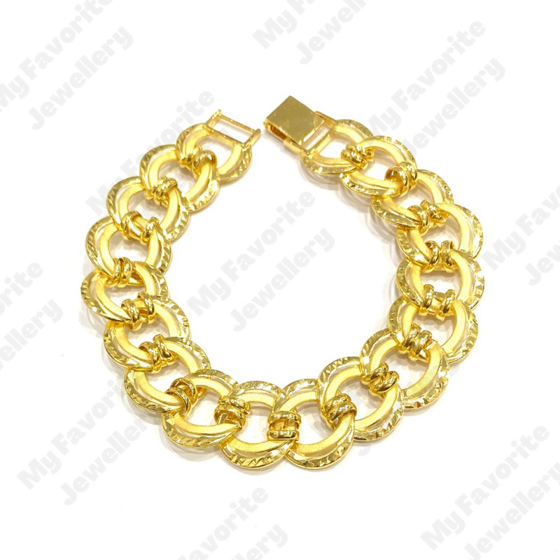 Gelang Variasi Sisik Naga Gelang Emas Asli Kadar 700