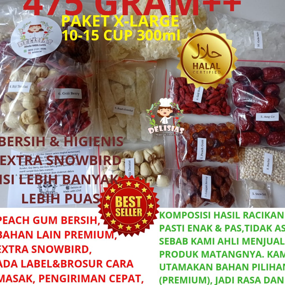 

➽✤★ Peach Gum TERBANYAK!Paket XL 475G++ 10-15 CUP Ukuran 300ML