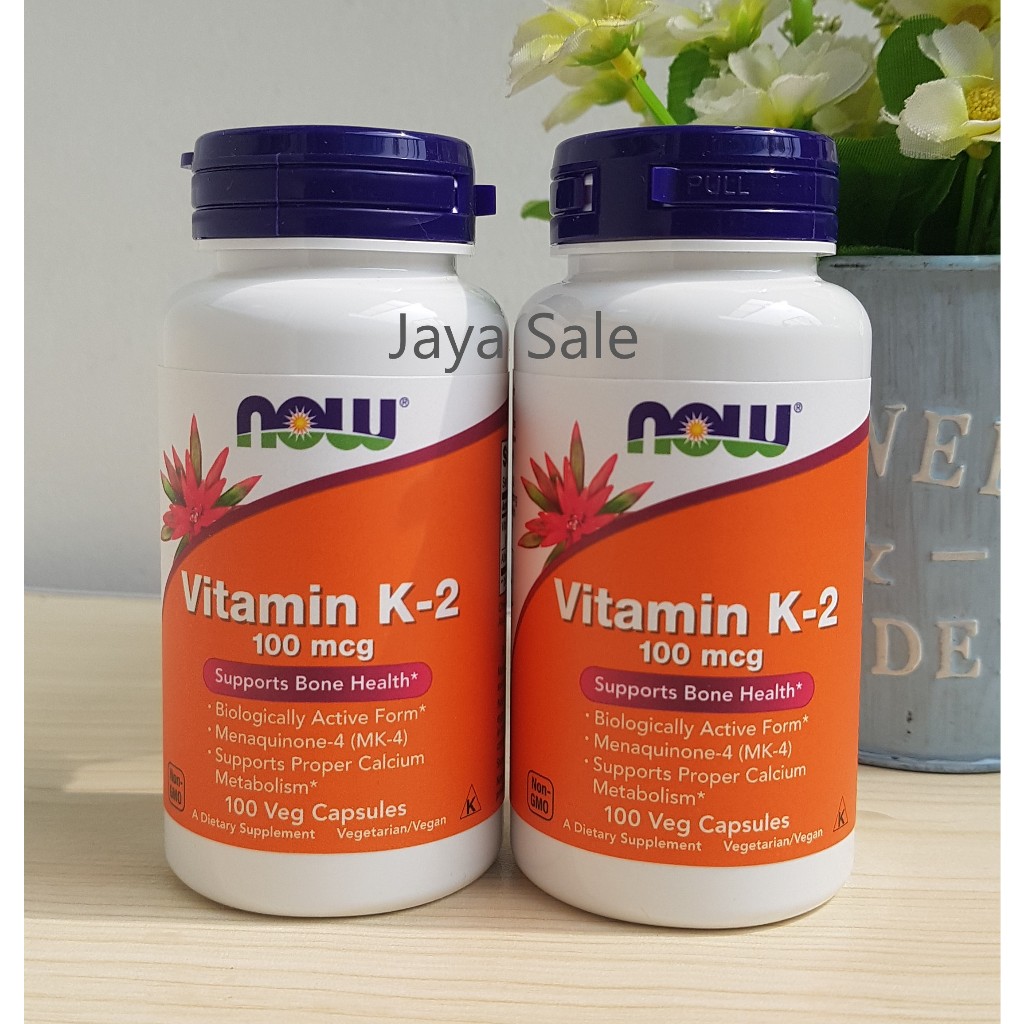 Now Vitamin K2 100 mcg 100 Veg Cap Now Foods Vitamin K-2