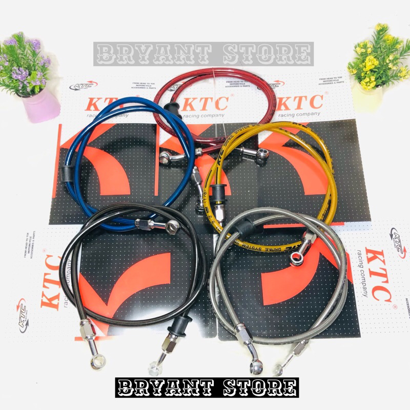 SELANG REM KTC RACING ORIGINAL 45CM 60CM 75CM 92CM 110CM UNTUK DEPAN DAN BELAKANG SEMUA MOTOR UNIVERSAL 45 60 75 92 110 CM