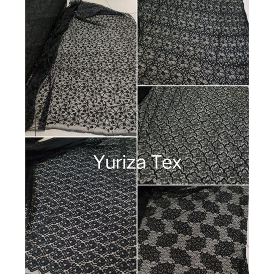 Kirim Sekarang kain/bahan brokat husus hitam Terkini