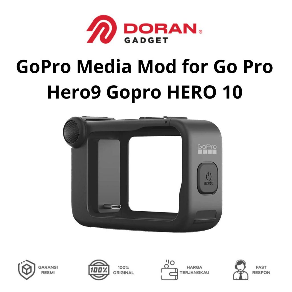 GoPro Media Mod | Pro Mic Adapter 3.5mm for Go Pro Hero9 Gopro HERO 10 - Original