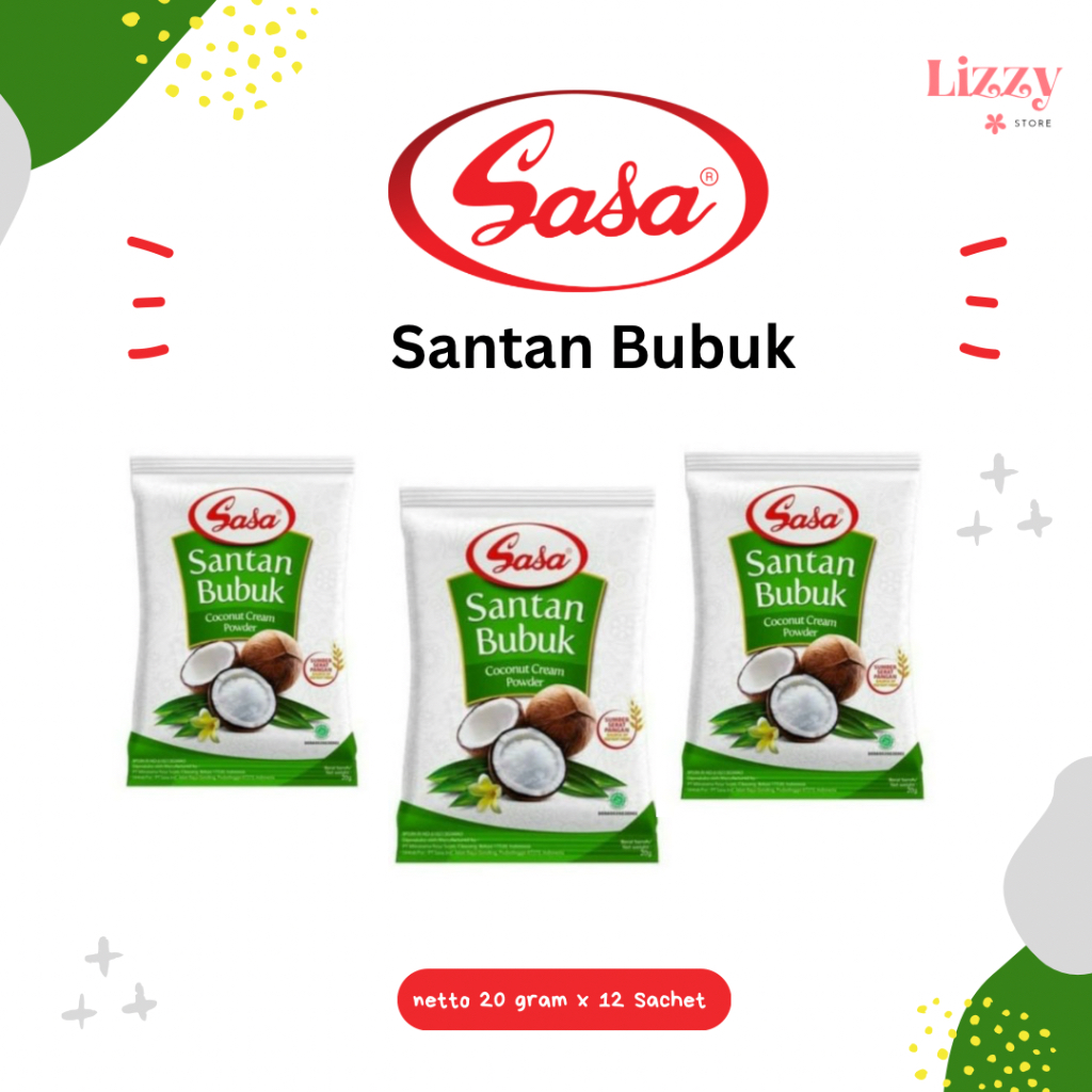 

Sasa Santan Bubuk Coconut Cream Powder Kemasan Renceng 20gram x 12 Sachet