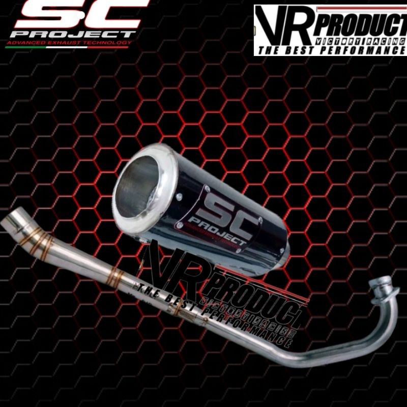 Knalpot SC Project Karbon Jupiter Vega Astrea Blade Revo smas Shogun dll