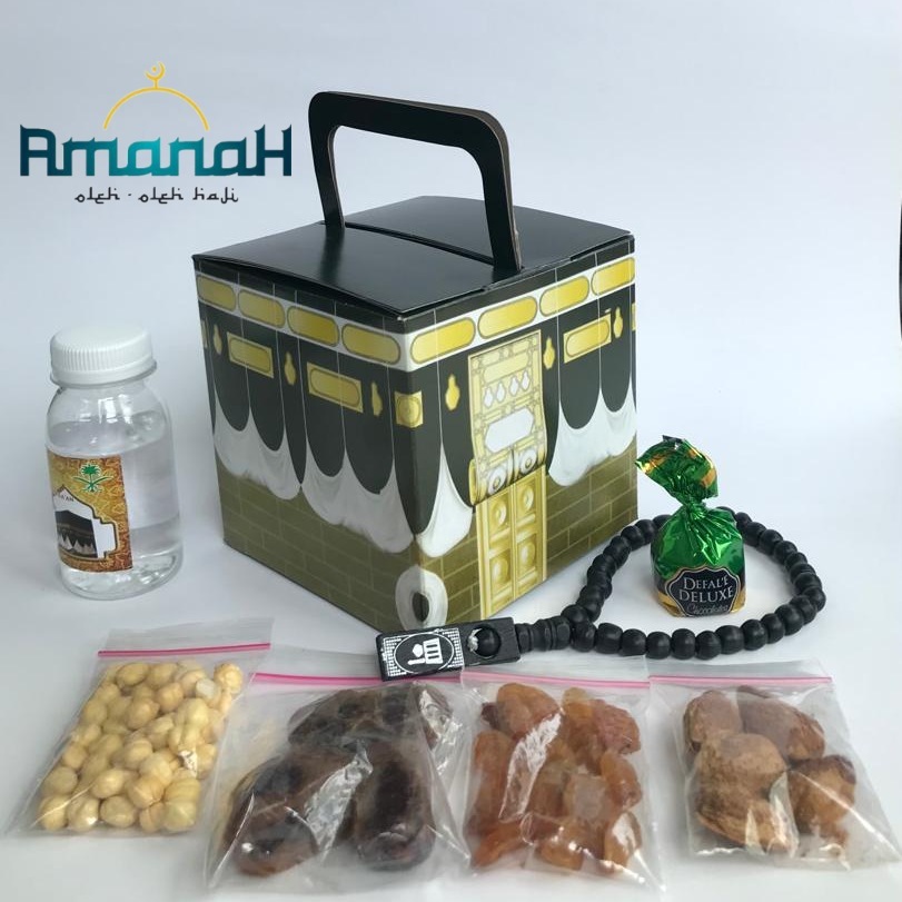 

Oleh Oleh Haji Dan Umroh + Kacang Almond + Coklat Turki + Tasbih Kayu | Dus Ka'bah / Dus Kabah