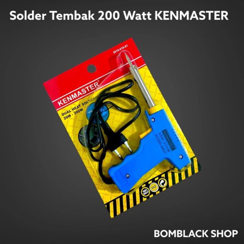 KENMASTER Solder Pistol 20 - 200 watt / Solderan Tembak 200 watt 200w Listrik Steker Gepeng Timah